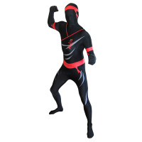 Déguisement seconde peau  Ninja Noir Taille L 123DEG-816804012091-10014377