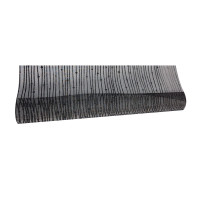 Chemin de Table Organza Rayures 30Cmx5M Noir - 100% Polyester 123DEG-3700638226076-10016841