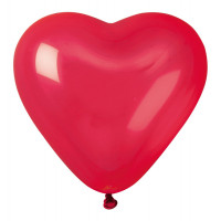 Sachet de 50 Ballons Cœur Rouge Diam 16cm -45 123DEG-8021886574500-10001796