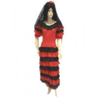 Espagnole Rouge Et Noire - costume adulte à louer DGZL-100528 de Non