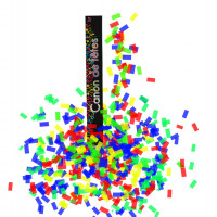 Canon à Confettis Papier Rectangles Multicolores 30cm - Tir 5M 123DEG-3700638215391-10012011