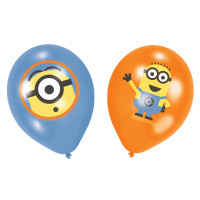 Sachet de 6 Ballons Les Minions© 4 Coloris Assortis D 27,5cm 123DEG-13051558826-10002474