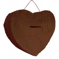 Cœur Tirelire/Pinata 50 X 45 X 17cm Chocolat 123DEG-3392240120240-10021974