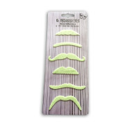 Pack de 6 Moustaches Phosphorescentes 123DEG-3700638222368-10021749