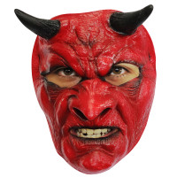 Masque Diable Malveillant en Latex Rouge Adulte 123DEG-886390210287-10021629