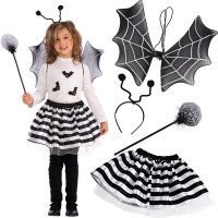 Set Chauve Souris Enfant - Ailes Jupe Serre tète Baguette 123DEG-8004761067922-10014656