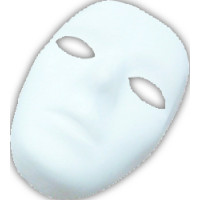 Masque Blanc Plastique à Décorer Sans Front Qs Homme 123DEG-3700638205132-10021374