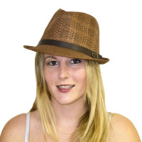 Chapeau Justin Paille de Papier Marron 123DEG-3700638222436-10011292