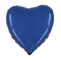 Sachet de 1 Ballon Métallisé Cœur Bleu Dia 45cm Cir 140cm 123DEG-8021886141665-10002615