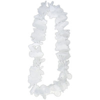 Collier Hawaïen 45Cm Tissu Uni Blanc 100% Polyester 123DEG-3700393602849-10011866