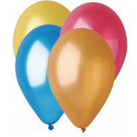Sachet de 10 Ballons Métallisés Multi Foncé Diam 30Cm Cir 85Cm -80 123DEG-8021886300024-10001746