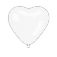 Sachet de 3 Ballons Géant Cœur Blanc 128cm Env. Diam 44cm -01 123DEG-8021886310672-10002298