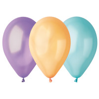 Sachet de 10 Ballons Métallisés Multicolore Clair D 30 Cir 85Cm -80 123DEG-8021886302745-10001892