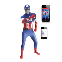 Déguisement seconde peau  Captain America Digital Taille M 123DEG-887513006091-10014461