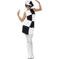 Robe Annee 60 Damier Noir et Blanc Taille M 123DEG-5020570211427-10013493