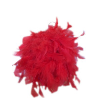 Boule Plume Rouge diamètre 10cm 123DEG-3700638221033-10018981