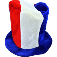 Chapeau Haut de Forme Mousse Tricolore 123DEG-3700638210280-10011549