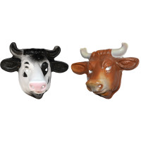 Masque Vache Moyen Modèle Plastique Rigide - Modèles Assortis 123DEG-3700638200403-10021346