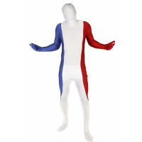 Déguisement seconde peau  Drapeau Tricolore France Taille L 123DEG-816804010578-10014369