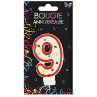 Bougie Anniversaire Chiffre N° 9 123DEG-3700638215223.-10011068