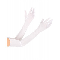 Location Gants long adulte Blanc DGZL-ACCES-500003 de Non