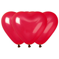Sachet de 10 Ballons Cœur Rouge Diam 25cm 123DEG-8021886303704-10002101