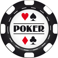 Decor Carton Jeton de Poker 30cm Imp 2 Faces 123DEG-3700191313466-10018645