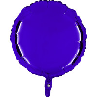 Sachet de 1 Ballon Métallisé Rond Bleu Dia 45cm Cir 140cm 123DEG-8021886141566-10002606