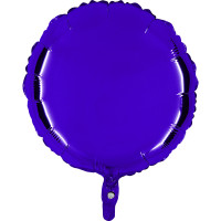 Sachet de 1 Ballon Métallisé Rond Bleu Dia 45cm Cir 140cm 123DEG-8021886141566-10002606