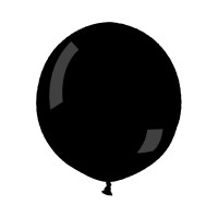 Sachet de 1 Ballon géant Rond Diam 80cm Noir -14 123DEG-8021886307726-10001977