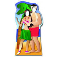 Figurine Géante Passe-Tete en Carton Couple Hawai 190cm 123DEG-5060219940363-10029583