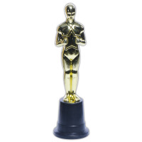 Statue Trophee Or en Plastique D6 X H 22.5Cm 123DEG-3700638225550-10018822