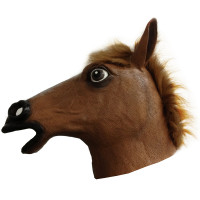 Masque Adulte Cheval avec Poils Complet Latex 123DEG-3700638230028-10021388