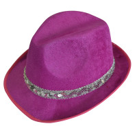 Borsalino Velours Fuchsia Ruban Paillettes 123DEG-3700638210099-10011303