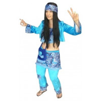 Hippie Bleue - location de costume adulte DGZL-100579 de Non