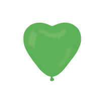 Sachet de 50 Ballons Cœur Vert Diam 25Cm Cir 79cm -12 123DEG-8021886561203-10002264