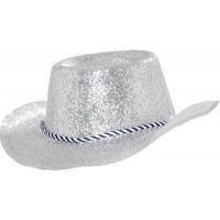 Chapeau Cowboy Pvc Paillette Argent 123DEG-3700393636639-10011675