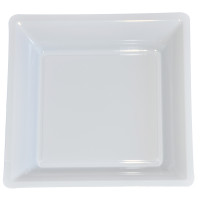 Paquet de 12 Assiettes Plastique Carrées 305X305 Mm Blanc 123DEG-3000010237417-10016718