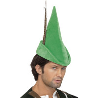 Chapeau de Robin des Bois Vert avec Plume 123DEG-5020570200377-9-10023624