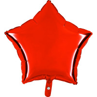 Sachet de 1 Ballon Métallisé Étoile Rouge Dia 45cm Cir 140cm 123DEG-8021886141740-10002602