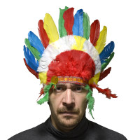 Coiffe Plumes Chef Indien Courte 123DEG-3700638213588-10011520