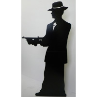 Figurine Géante Carton Silhouette Gangster Seul 185cm 123DEG-5060219942176-10029464