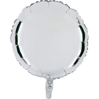 Sachet de 1 Ballon Métallisé Rond Argent Dia 45cm Cir 140cm 123DEG-8021886141535-10002604