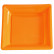 Paquet de 12 Assiettes Plastique Carrées 165X165 Mm Orange