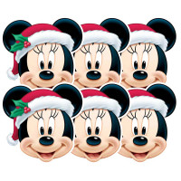 6 Masques Ad. Carton Minnie Noel "©Mickey & Friends" 123DEG-1003163-10033492