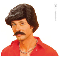 Perruque Play Boy avec Moustaches Noires 123DEG-8003558062577-10022674