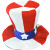 Haut de Forme Oncle Sam Mousse 100% Polyester 123DEG-3700638211355-10011550