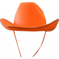 Chapeau Cow-Boy Orange Adulte Assorti 123DEG-3700638207822-10011212