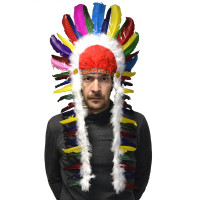 Coiffe Plumes Chef Indien Cheval Fou 123DEG-3700638213601-10011521