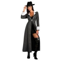 manteau gangster femme - déguisement adulte à louer  DGZL-200094 de Non